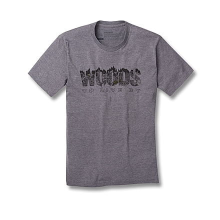 Toad&amp;Co Woods To Live By Men's Graphic Tee, Gray Heather, Large T2002802-040-L