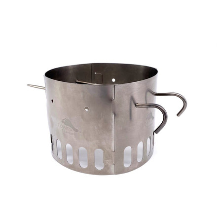 TOAKS TiStand, Alcohol Stove Dual Stand and Windscreen, Grey, FRM-03