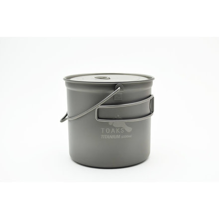 TOAKS Titanium 1100ml Pot w/Bail, Grey, POT-1100-BH