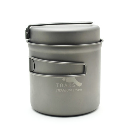 TOAKS Titanium 1100ml Pot w/Pan, Grey, CKW-1100