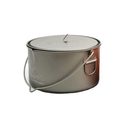 USED TOAKS Titanium 2000ml Pot w/Bail, Grey, POT-2000-BH, EDEMO1