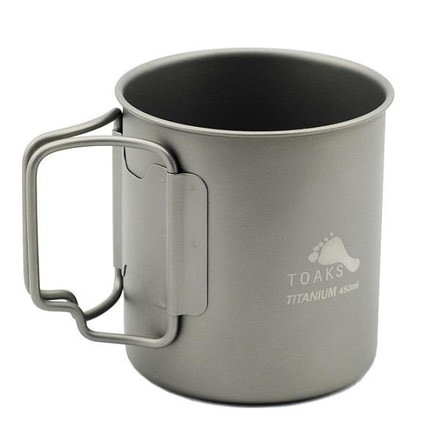 TOAKS Titanium 450ml Cup, Grey, CUP-450