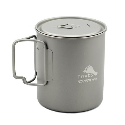 TOAKS Titanium 750ml Pot, Grey, POT-750, EDEMO1