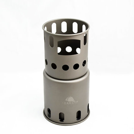 TOAKS Titanium Backpacking Wood Burning Stove, Small, Grey, STV-12