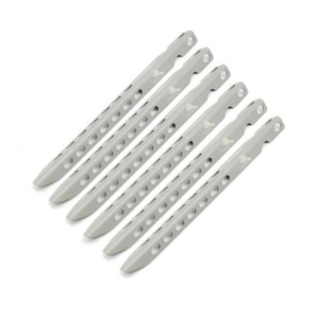 TOAKS Titanium V-Shaped Peg, Pack of 6, Grey, PEG-02