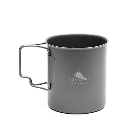 TOAKS Ultralight Version Light Titanium Cup, 450ml, Grey, CUP-450-L