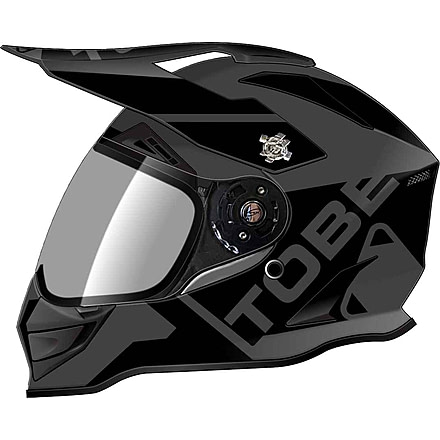 TOBE Outerwear Ventus Helmet, Black/Grey Gloss, L, 600323-505-005