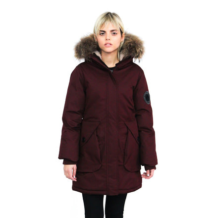 Toboggan Canada Jacqueline Heavyweight Down Insulated Jacket - Women's, Burgundy/Silver, S, Jacqueline-brg-S
