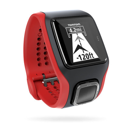 TomTom Multi-Sport Cardio Watch + Cycle-Black/Red