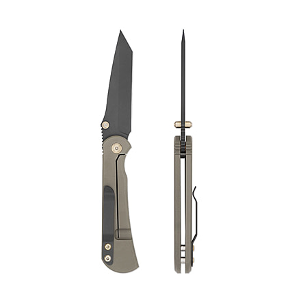 Toor Knives Merchant FL35T Folding Knife, 3.75in, CPM S35VN, 6AL-4V Titanium Handle, Spanish Moss, Merchant - FL35T-Spanish Moss