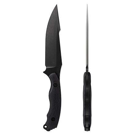 Toor Knives Raven Fixed Blade Knife, 5.5 in CPM 3V Blade, G10 Carbon Handle, Raven-Carbon