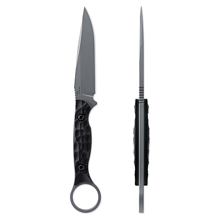 Toor Knives Serpent S Fixed Blade Knife, 3.75in, CPM M4 Steel, G10 Handle, Phantom Grey, Black Hydro Static, Serpent S - Phantom Grey