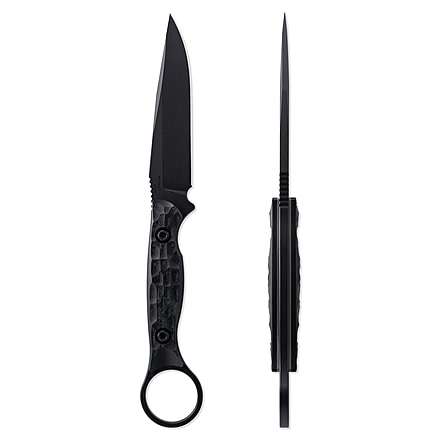 Toor Knives Serpent S Fixed Blade Knife, 3.75in, CPM M4 Steel, G10 Handle, SoCom Black, Black Hydro Static, Serpent S - SoCom Black