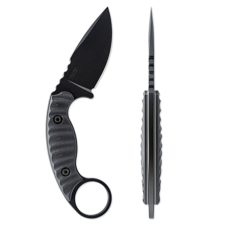 Toor Knives SOF Karsumba S Fixed Blade Knife, 2.5in, CPM M4 Blade, Drop Point Blade, G10, Black, Socom Black, Black, Karsumba S- Socom Black