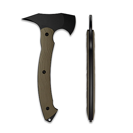 Toor Knives Tomahawk Axe, 5.75in, D2, G10 Handle, Muted Sage, Tomahawk-Muted Sage