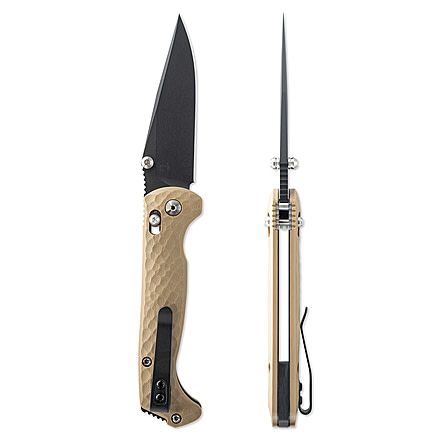 Toor Knives Toor Dropwing Folding Knife, 3.5in, CPM MagnaCut, Drop Point, G-10, Coyote Tan Handle, Dropwing - Coyote Tan