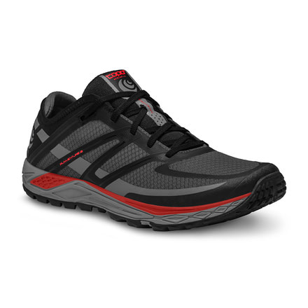 Topo Athletic Runventure 2 - Mens, Grey / Red, Medium, 12, M022-120-GRYRED