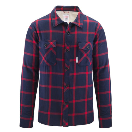 Topo Designs Field Shirt - Mens, Navy/Red/Plaid, Large, TDMFSF17PLNVLG