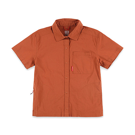 Topo Designs Global Shirt - Short Sleeve - Womens, Extra Small, Brick, 6805649850421