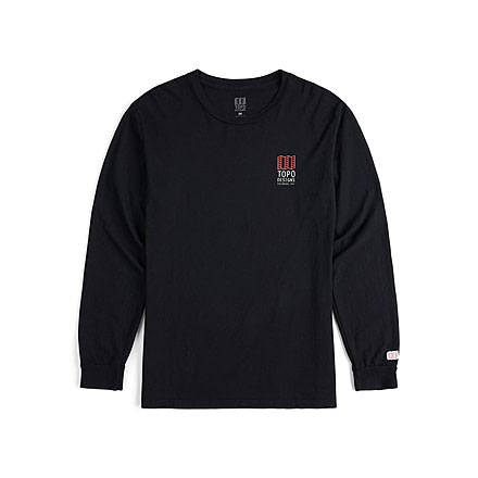 Topo Designs Large Logo Tee Long Sleeve - Mens, Black, 6935444226101