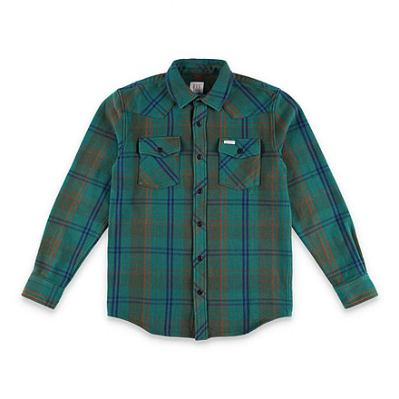 Topo Designs Mountain Shirt Heavyweight - Mens, Green/Earth Plaid, 4640443072565