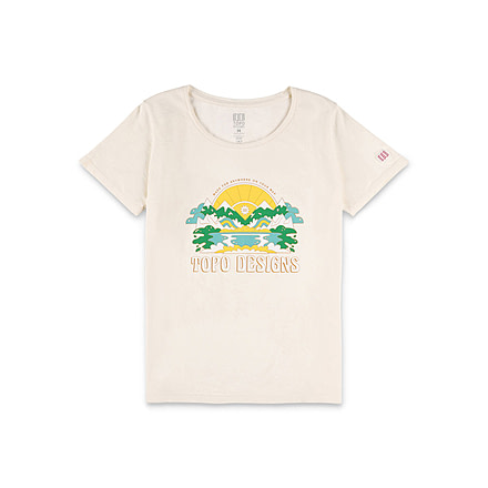 Topo Designs Peaks &amp; Valleys Tee - Womens, Natural, 6772753137717