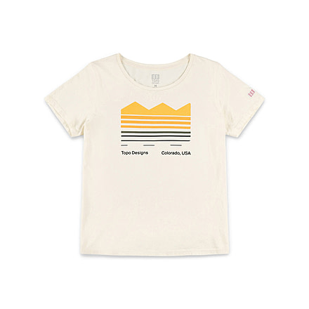 Topo Designs Strata Map Tee - Womens, Natural, XS, 6750118346805