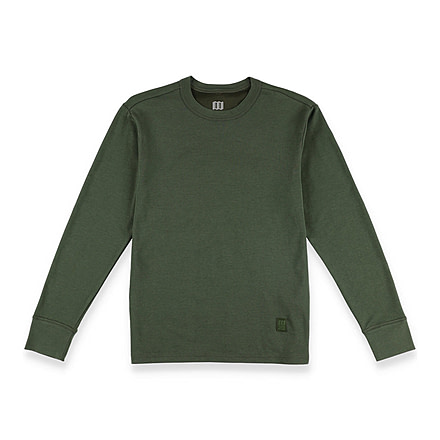 Topo Designs Tech Knit Tee Long Sleeve - Mens, Olive, S, 3720523710517