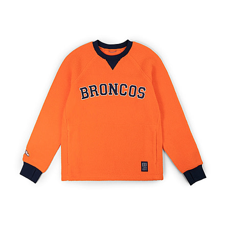 Topo Designs Topo Designs x Denver Broncos Mountain Fleece Crew, 7978719543349