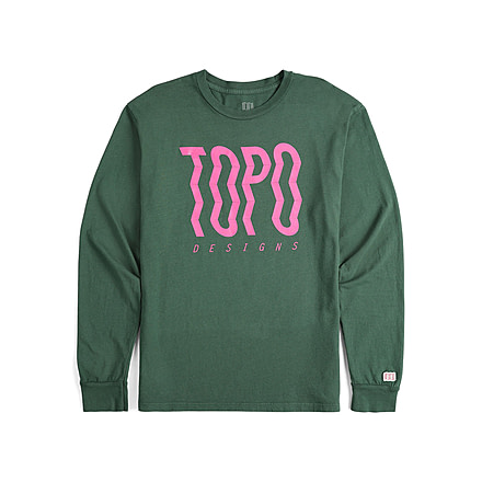Topo Designs Wavy Tee Long Sleeve - Mens, Black, 6935449305141
