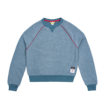 Topo Designs X Alternative Baby Champ Eco-Teddy Sweatshirt - Womens, Extra Small, Eco True Alpine Teal, 4254093869109