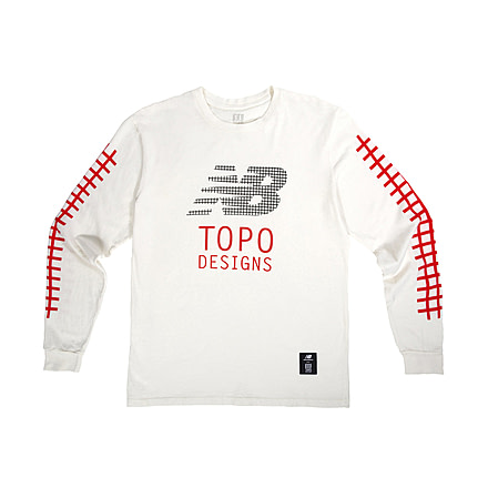 Topo Designs X New Balance Graphic Tee Long Sleeve - Mens, Natural, 3838071308341