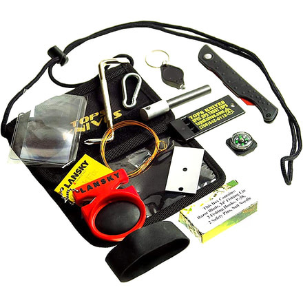 Tops Knives Survival Neck Wallet, Black, SNW-01