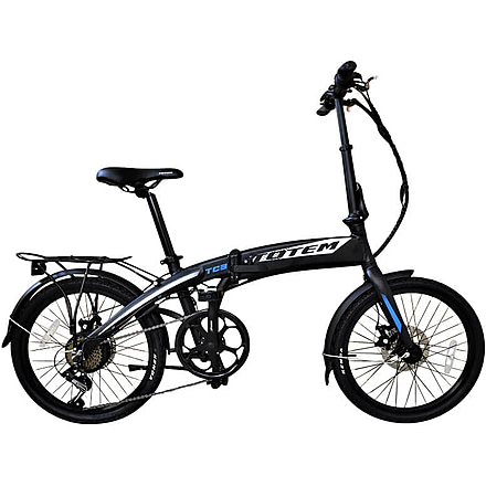 Totem TC3 Folding E-Bike, Black, TC3-Black