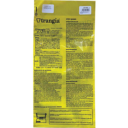 Trangia Plastic Yellow Spirit Burn Bag 999000