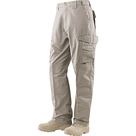 TRU-SPEC 24-7 Series Tactical Pants - Mens, 100% Cotton, Khaki, Waist 46 in, Inseam 37 in, 1070091