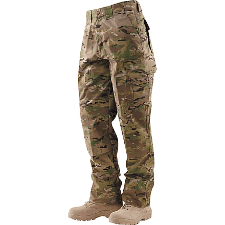 TRU-SPEC 24-7 Series Tactical Teflon Pants - Mens, PolyCotton Ripstop, MultiCam, Waist 30 in, Inseam 34 in, 1067023