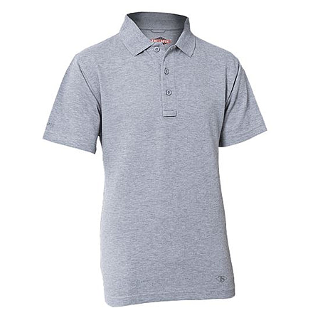 Tru-Spec 24-7 Short Sleeve Polo Shirt, Male, Heather Grey, Med, Reg Length 4338004