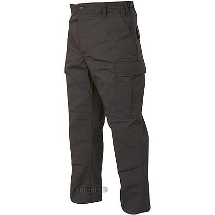 TRU-SPEC BDU 65/36 Poly/Co Rip Pants - Men's, Black, Medium, Long, 1324024