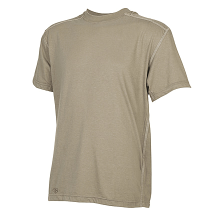TRU-SPEC Cordura Brand Baselayer Crew Neck Short Sleeve Shirt - Mens, Tan 499, Medium Regular, 2762004