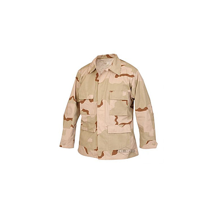 TRU-SPEC Nylon-Cotton Ripstop BDU Jacket, Extra Large, Short, Desert 3-Color, 1279046