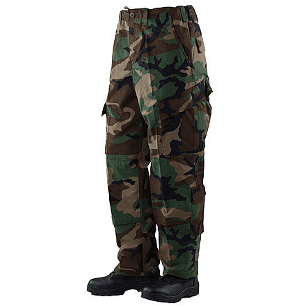 Tru-Spec Tactical Response Pants, NYCO Rip, Woodland, Small, Long 1275023