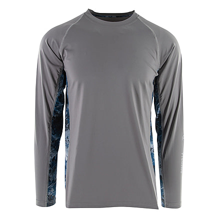 TrueTimber Mirror Lake Chiller Long Sleeve - Mens, December Sky/Viper Aqua, Large, 841985160828