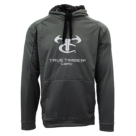 TrueTimber TTC Logo Perfomance Hoodie - Mens, Charcoal Gray/Viper Upban, Medium, 0379-M