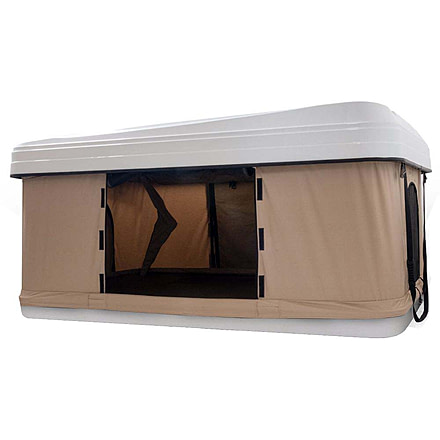 TRUSTMADE Hardshell Rooftop Tent, White/Grey, 82.7x49x35.4in, OR02RT01-WhiteGrey