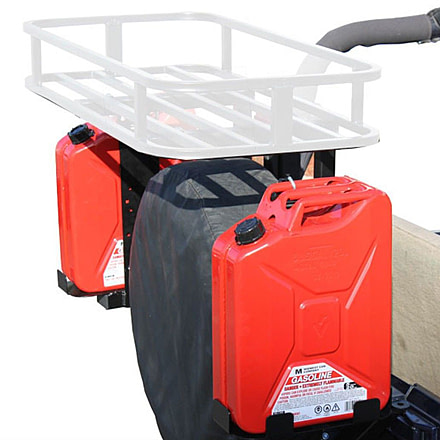 Tuff Stuff Overland 5 Gallon Jerry Can Mount for Tire Carriers, Fits Most 2 x 2 Inch Carriers, Left and Right, NSN N, TS-TCJCM-R-L
