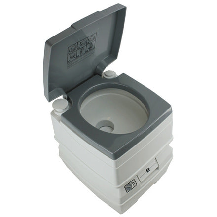 Tuff Stuff Overland Portable Camping Toilet 5 Gallon Flushable Outdoor Toilet With Removable Holding Tank, Olive, NSN N, TS-TOILET-5