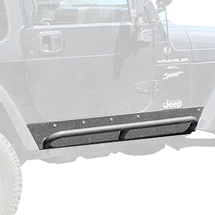 Tuff Stuff Overland Rock Sliders w/ Step for 97-06 Jeep Wrangler TJ, NSN N, TS-RSL-9706