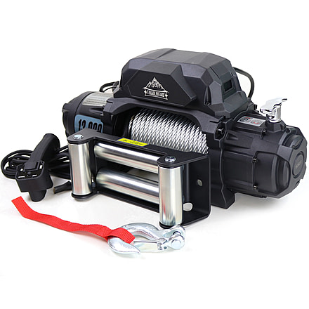 Tuff Stuff Overland Waterproof Trailhead Winch, 13 000 Lb, 85 ft Steel Rope, Black, NSN N, TS-13000-TH-L