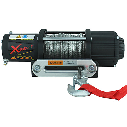 Tuff Stuff Overland Xtreme Wireless Waterproof 4500 Lb Winch, 50 ft Synthetic Rope, NSN N, TS-4500-XT